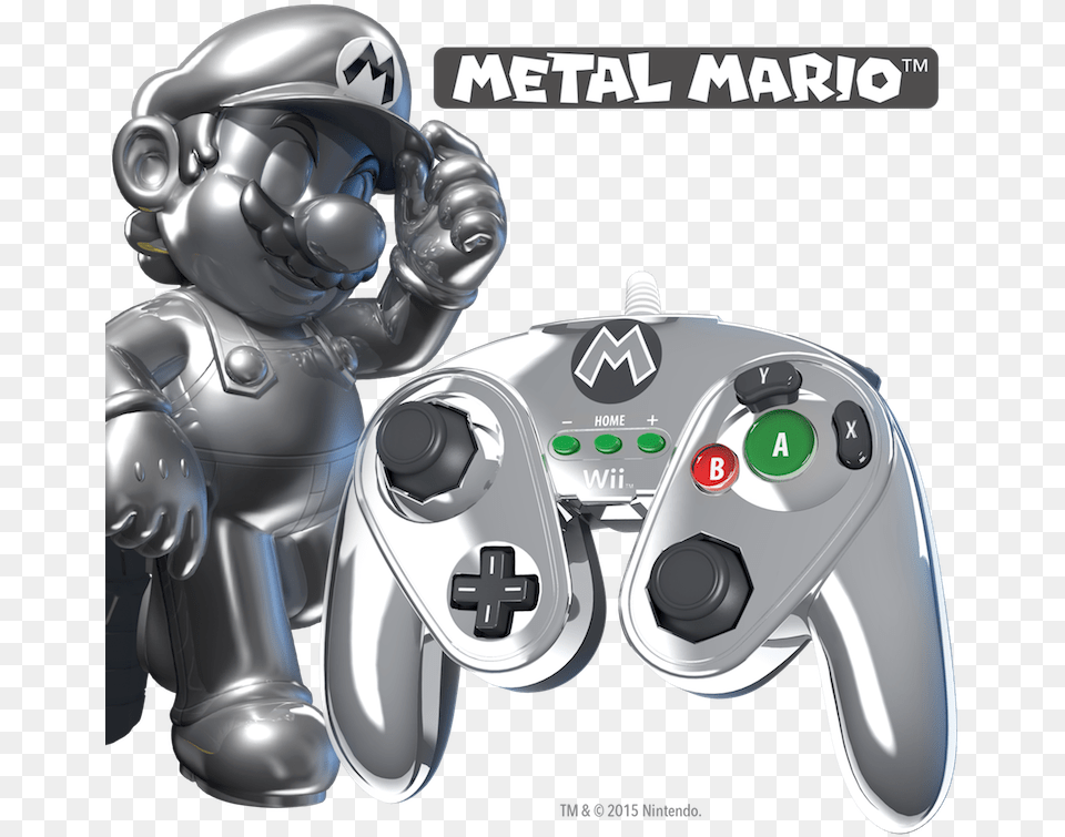Metal Mario Wired Fight Pad Metal Mario, Electronics, Adult, Male, Man Png