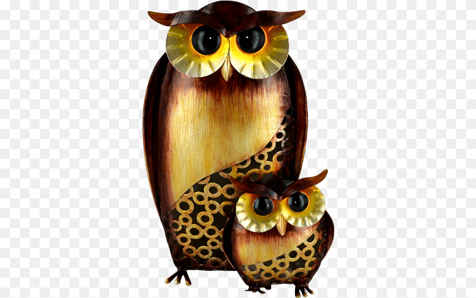 Metal Owl Amp Baby Great Horned Owl, Animal, Bee, Insect, Invertebrate Png