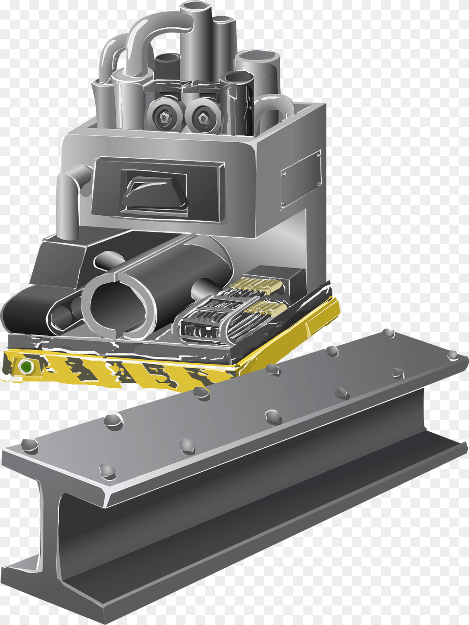 Metal Processing Machine Clipart, Cad Diagram, Diagram, Bulldozer Free Png