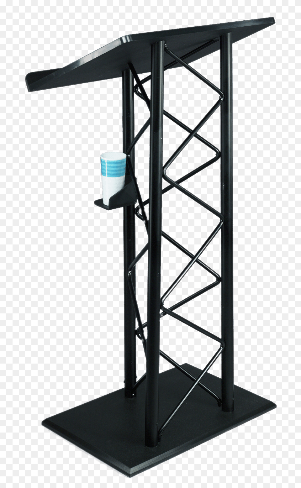 Metal Pulpit With Cup Holder, Gate Free Transparent Png