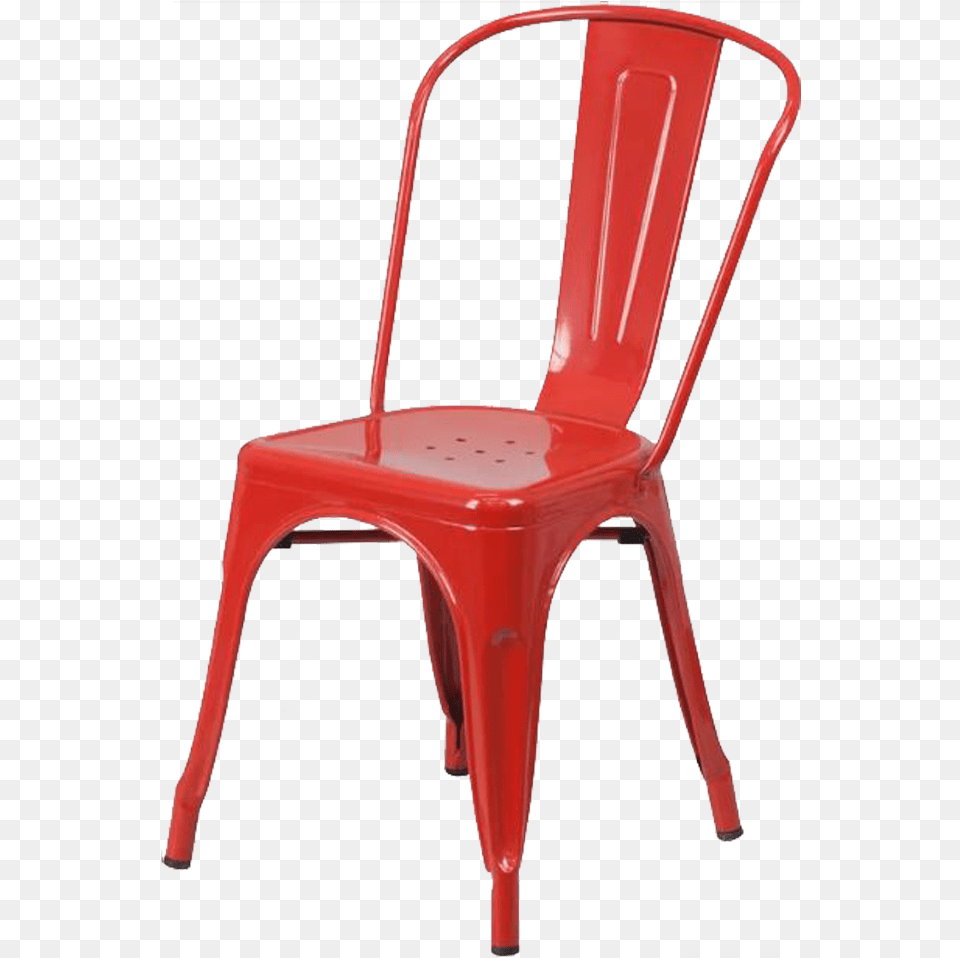Metal Red Chair, Furniture, Armchair Png Image