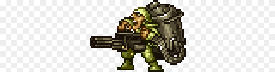 Metal Slug Cops By Fuglore Metal Slug Green Soldier, Person, Sniper Free Png Download