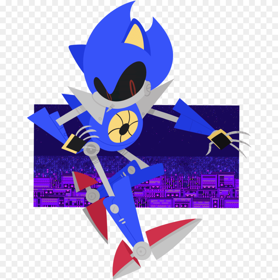 Metal Sonic By Nessyoursticks Cartoon, Art, Graphics, Person Png Image