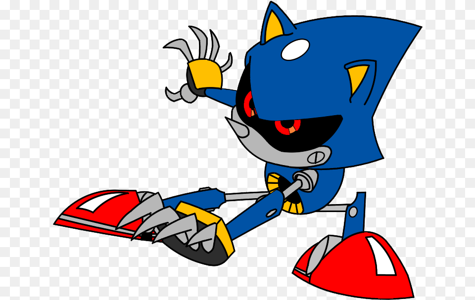 Metal Sonic Instead Of The Mania Metal Sonic Lol Metal Sonic Sonic Mania Adventures, Device, Grass, Lawn, Lawn Mower Png Image