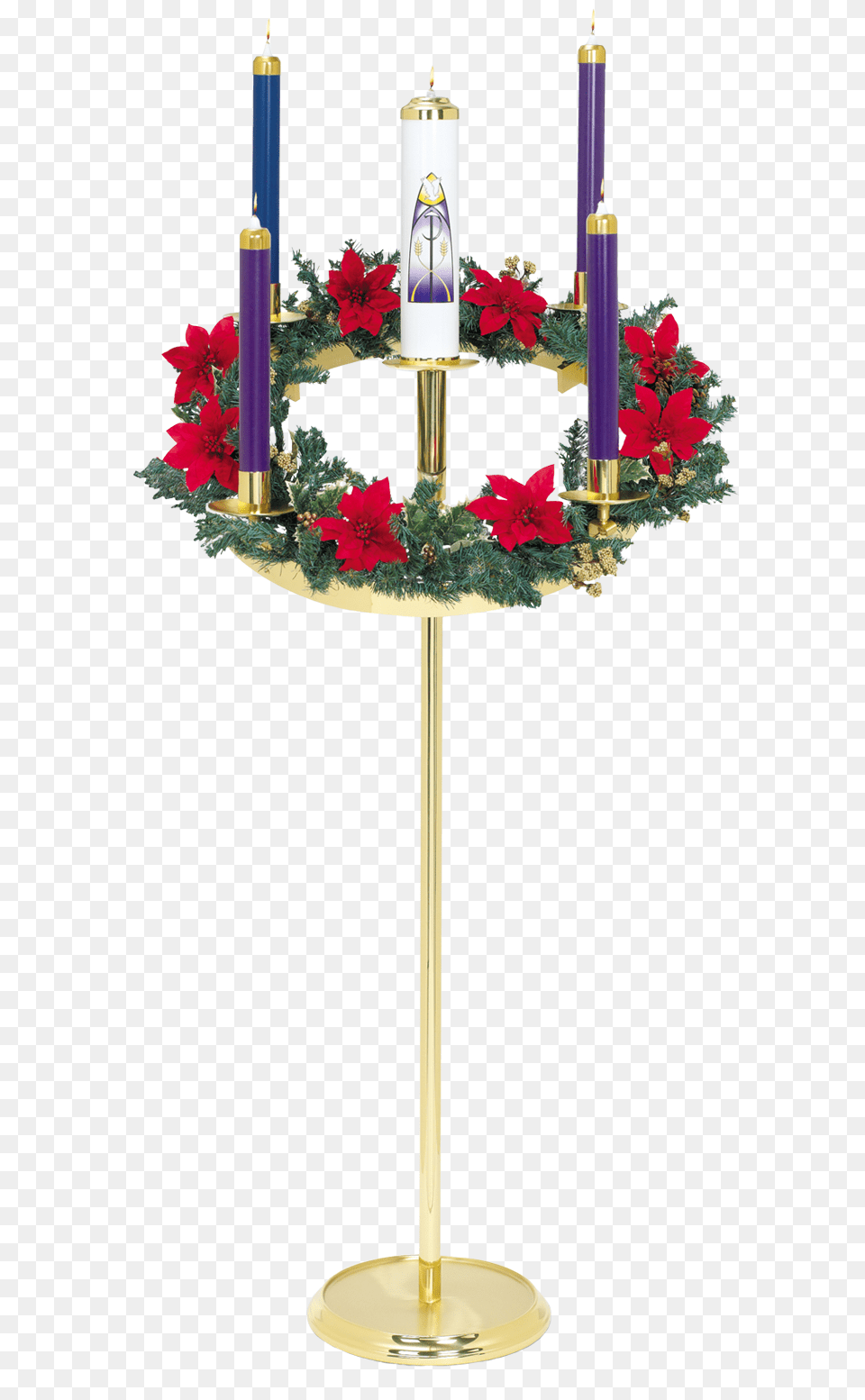 Metal Ware Amp Accessories Traditional Brass Advent Wreath Fixed Angeloak Base, Candle, Festival, Hanukkah Menorah, Flower Free Png