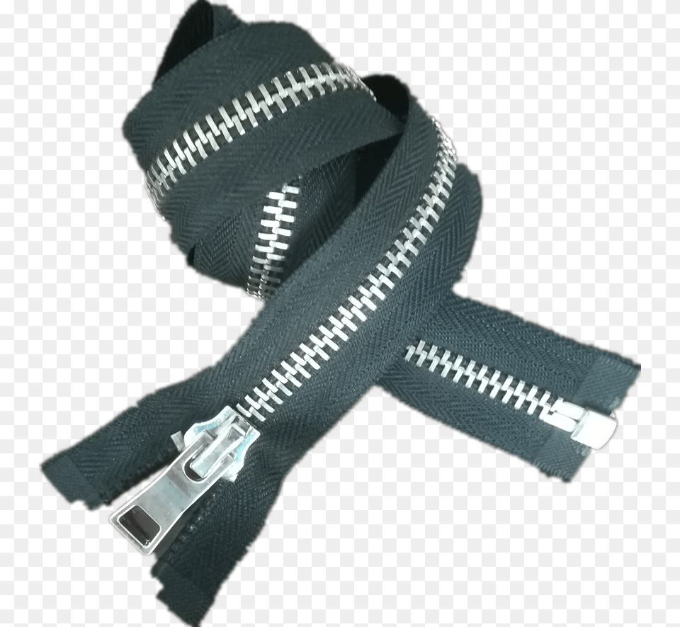 Metal Zipper Bright White Gold Open End With Custom Scarf, Blade, Dagger, Knife, Weapon Free Png Download