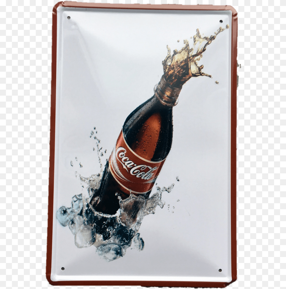 Metalen Bord Coca Cola Splash Bottle 20x30cm Coca Cola, Alcohol, Beer, Beverage, Coke Free Transparent Png