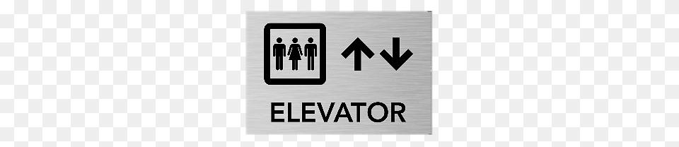 Metallic Elevator Sign, Symbol, Person, Logo Free Png