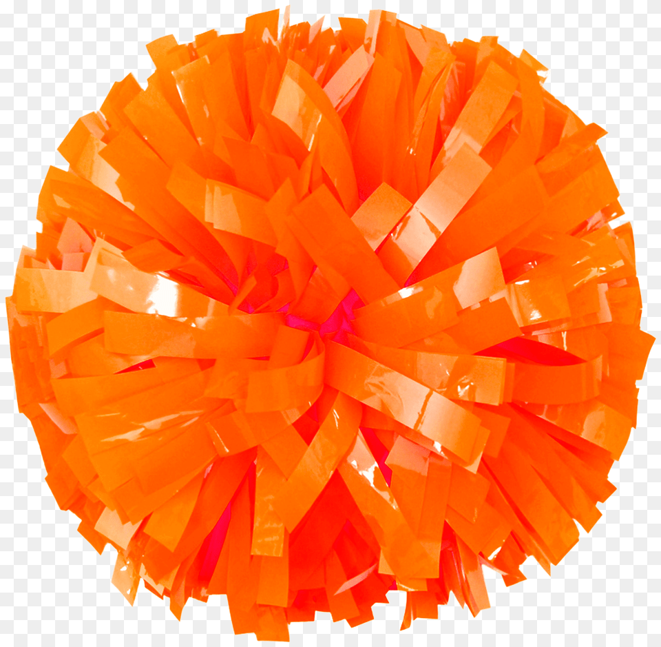 Metallic Fluorescent Neon Orange 6 Pom Pom Pom Cheer, Paper Free Png Download