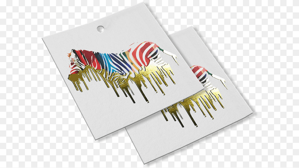 Metallic Foil Hangtags In Gold Silver U0026 More 4over4com Horizontal Png Image