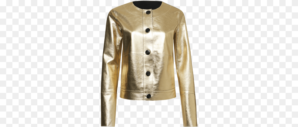 Metallic Foil Top Leather Jacket Leather Jacket, Blazer, Clothing, Coat, Leather Jacket Png Image