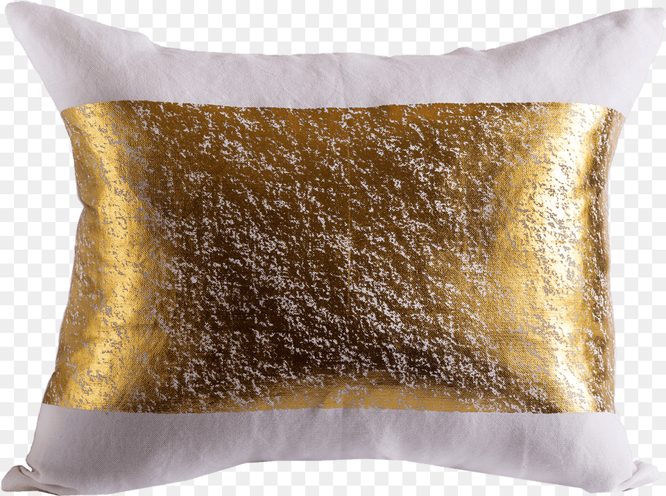 Metallic Gold Foil White Throw By Pyar Cushion, Home Decor, Pillow, Adult, Bride Png Image