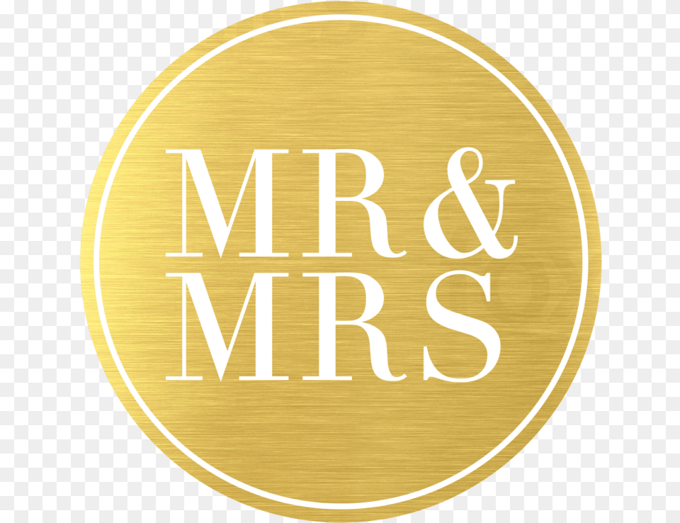 Metallic Mr And Mrs Gold Circle Free Transparent Png