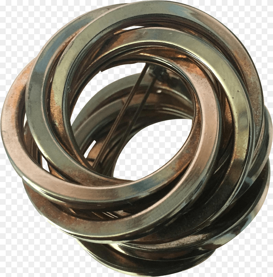Metallic Spiral Circles Brooch Circa 1960 6039s Bangle, Accessories, Tape, Jewelry, Ring Free Png