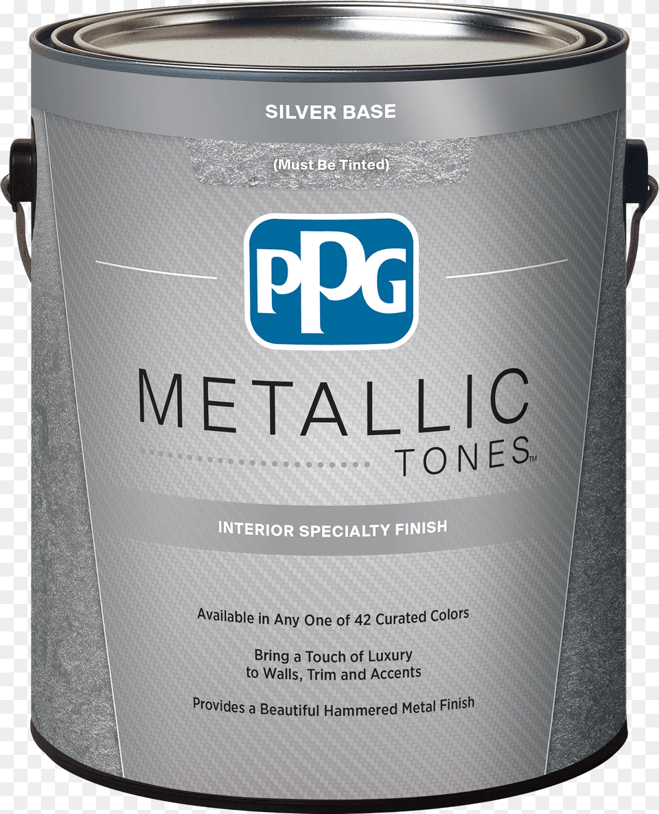 Metallic Tones Silver Base Ppg, Paint Container, Can, Tin Free Transparent Png