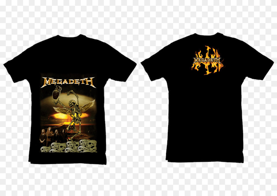 Metallica And Megadeth T Shirt Creating Imagination, Clothing, T-shirt, Person Free Transparent Png