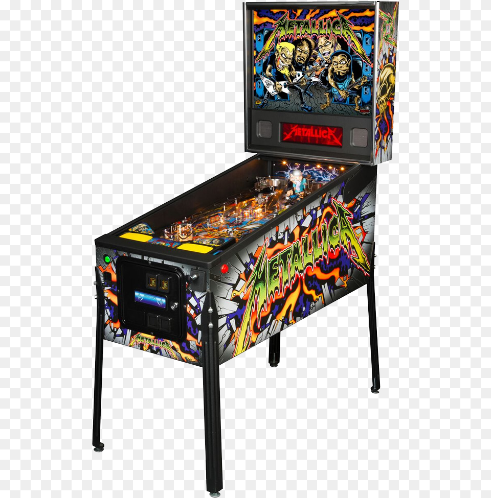 Metallica Pinball, Arcade Game Machine, Game, Adult, Male Free Png