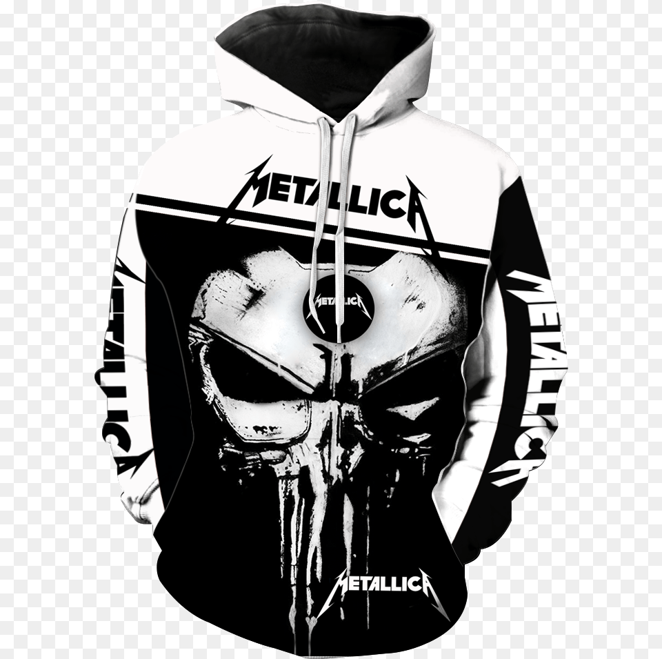 Metallica Punisher Skull Full All Over Print V1426 Sasuke Uchiha Sweatshirt, Clothing, Sweater, Hoodie, Knitwear Free Png