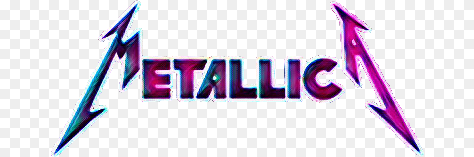 Metallica Rock Graphic Design, Light, Neon, Purple Free Transparent Png