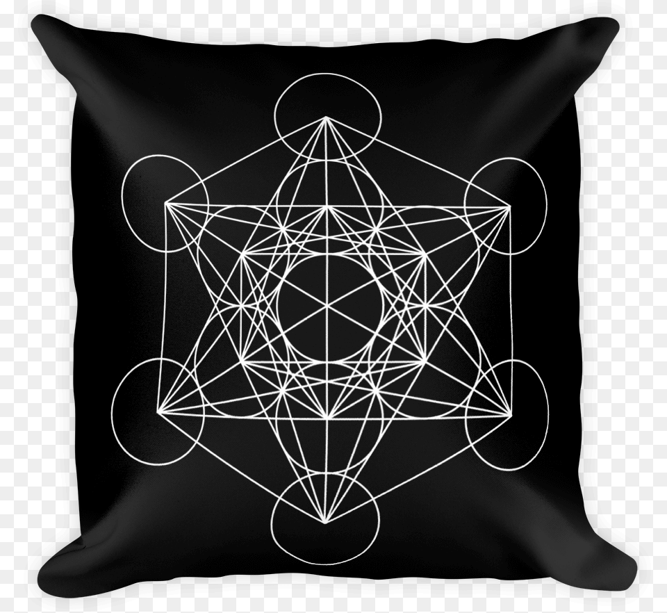 Metatron Cube, Cushion, Home Decor, Triangle Png Image