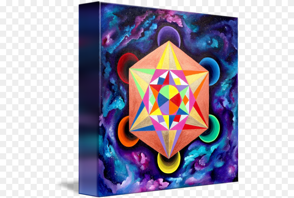 Metatrons Cube By Leo Mystic Magic Cube Fire, Art, Modern Art, Pattern Free Png Download