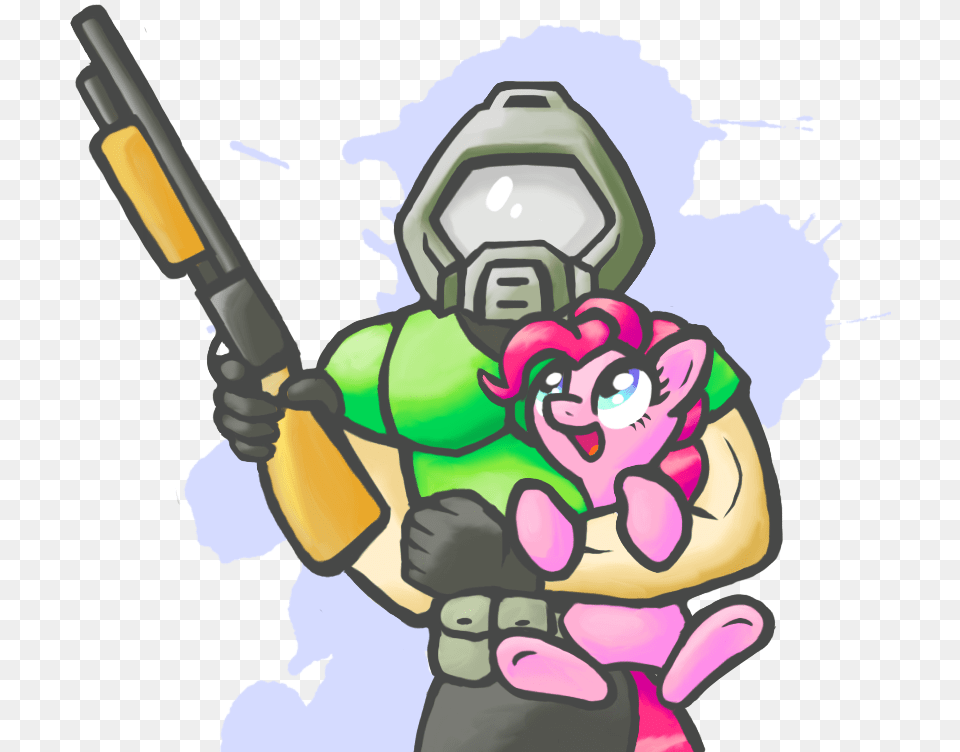 Metax Z Crossover Doom Doomguy Gun Holding A Pony Doom My Little Pony, Baby, Person, Paintball, Helmet Png