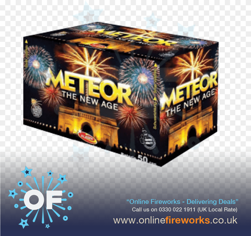 Meteor By Klasek Fireworks Standard Rockets Fireworks, Advertisement, Poster Png Image