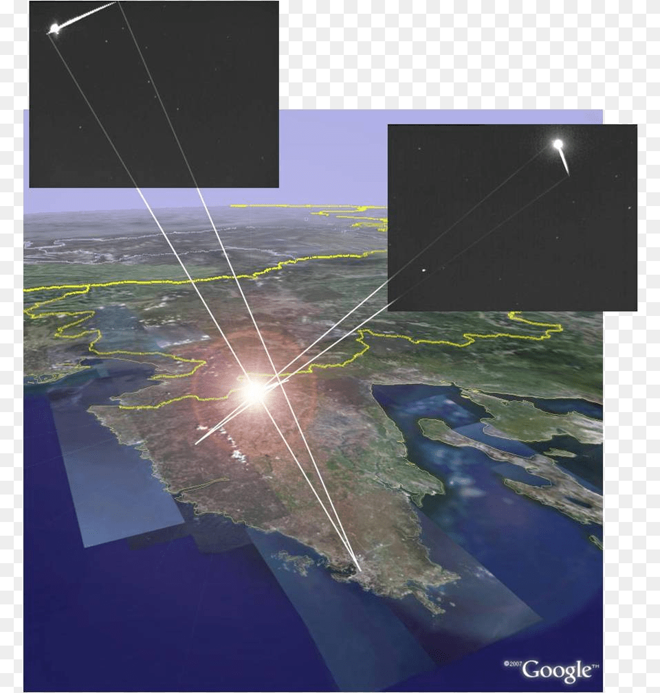 Meteor Shower, Flare, Light, Land, Nature Png Image
