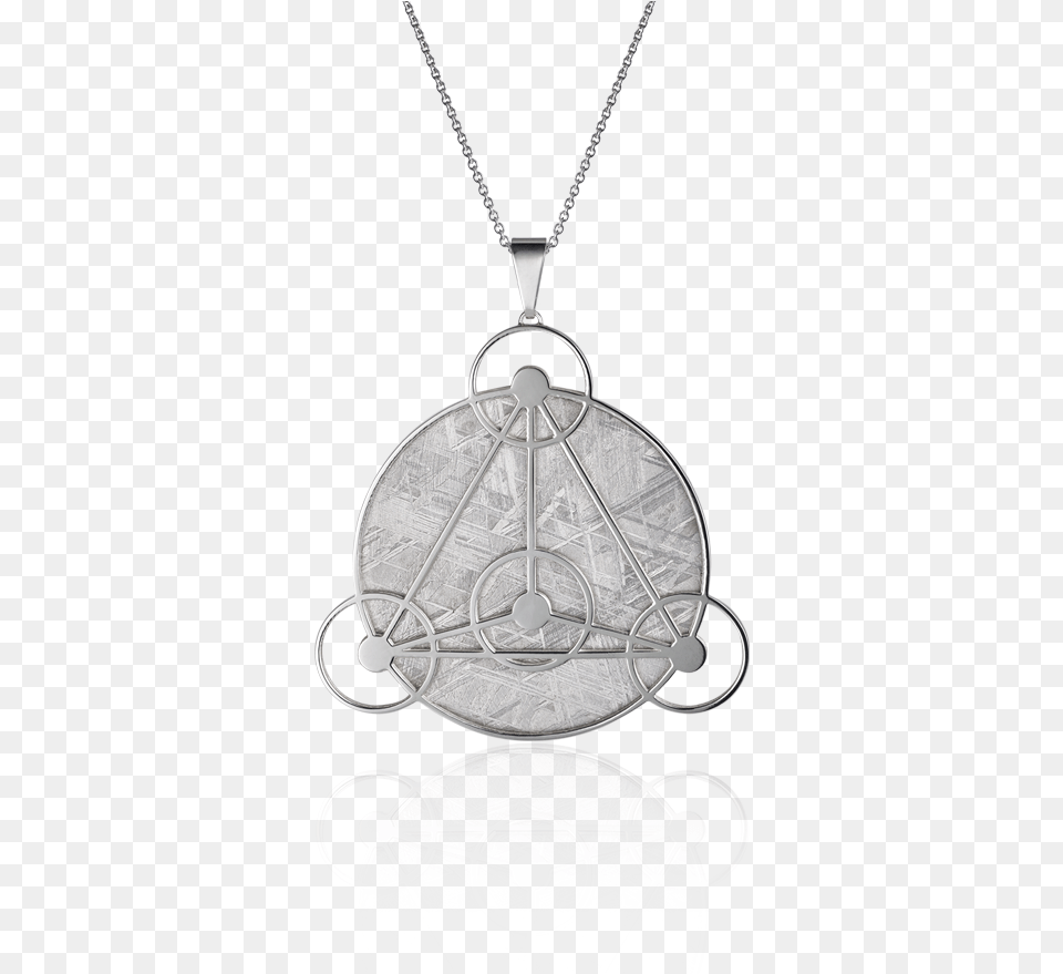 Meteorite Crop Circle Geometry Pendant In Silver Locket Locket, Accessories, Jewelry, Necklace Png