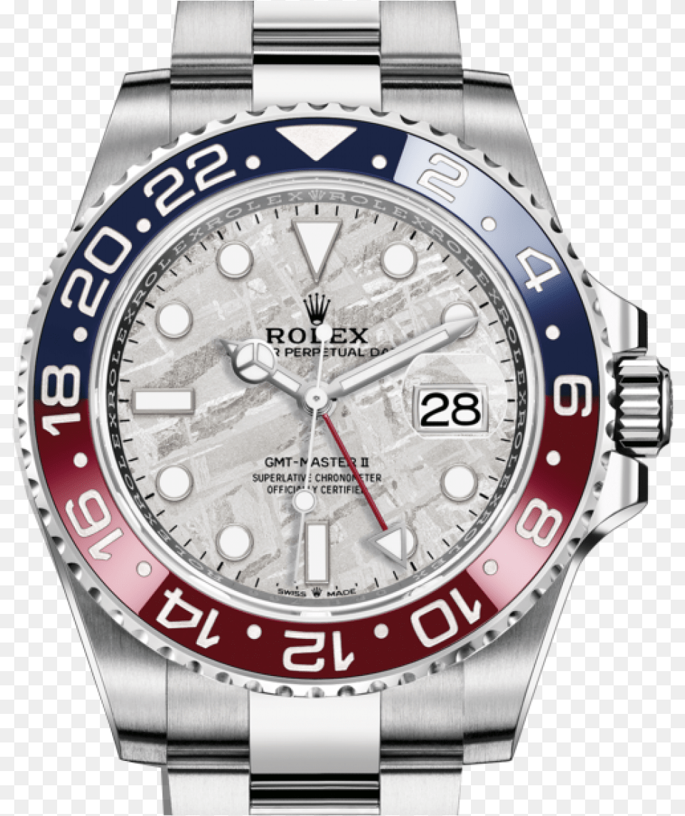 Meteorite Gmt Master 2 White Gold, Arm, Body Part, Person, Wristwatch Png Image