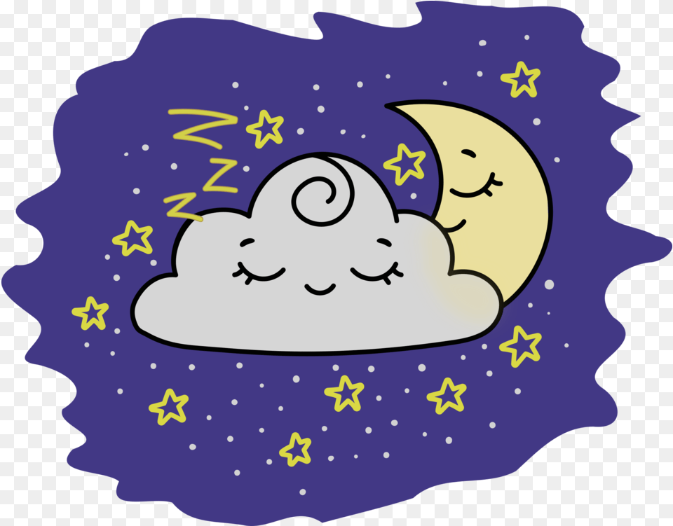 Meteorological Phenomenon Cloud Cartoon Sleeping Moon Clipart, Baby, Outdoors, Person, Face Png