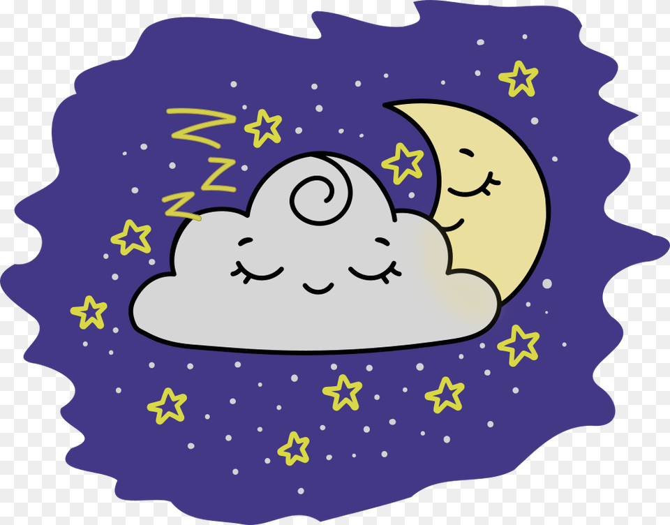 Meteorological Phenomenoncloudcartoon Caftoon Sleep Star Transparent, Outdoors, Baby, Person, Nature Free Png