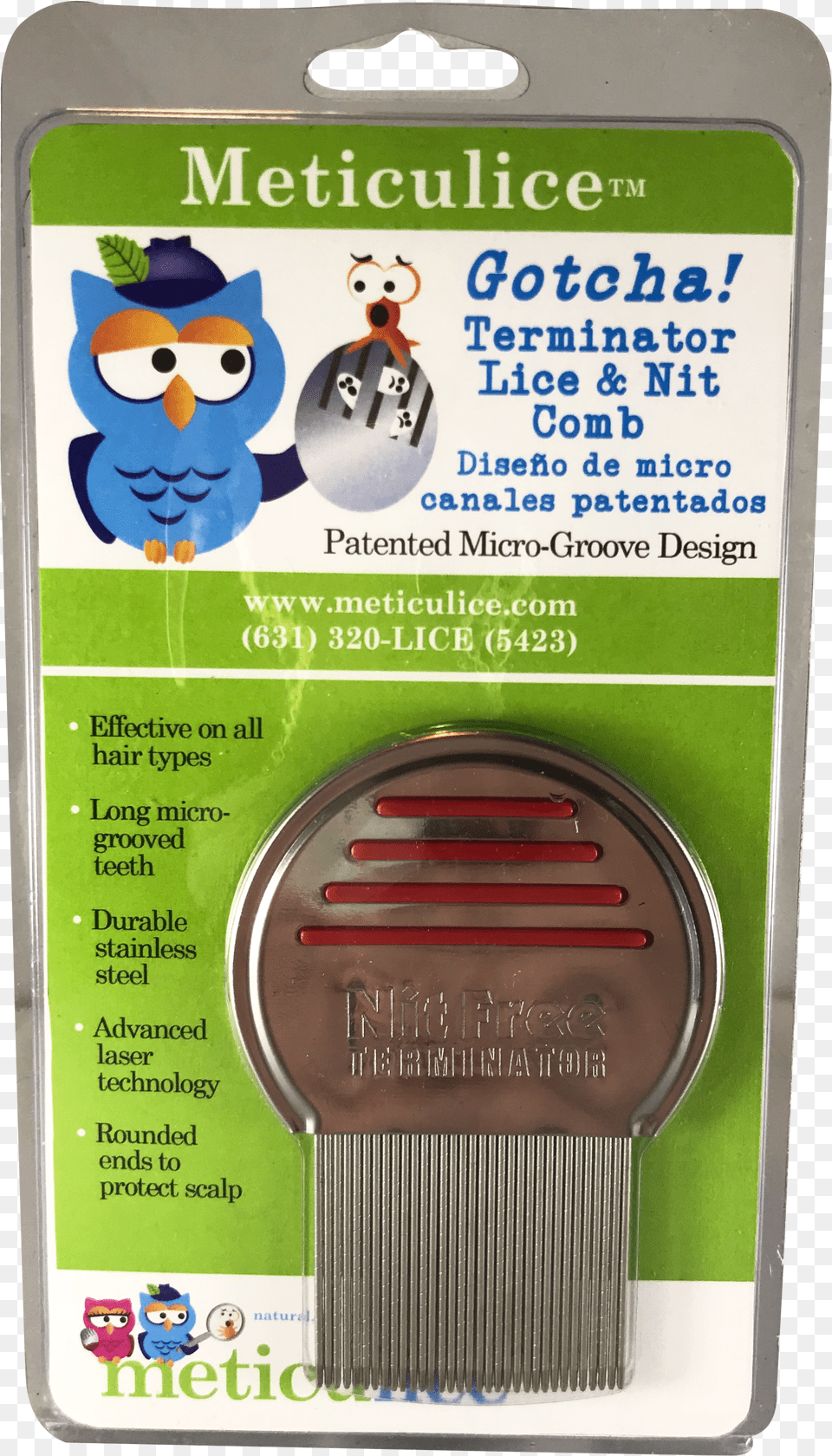 Meticulice Gotcha Terminator Lice Amp Nit Comb Brush Free Transparent Png