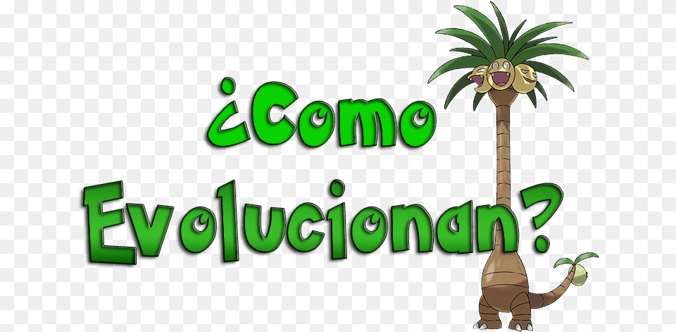 Metodo De Evolucion De Los Pokemon Con Forma Alola Evolucionar A Exeggutor Alola, Tree, Green, Plant, Palm Tree Free Png