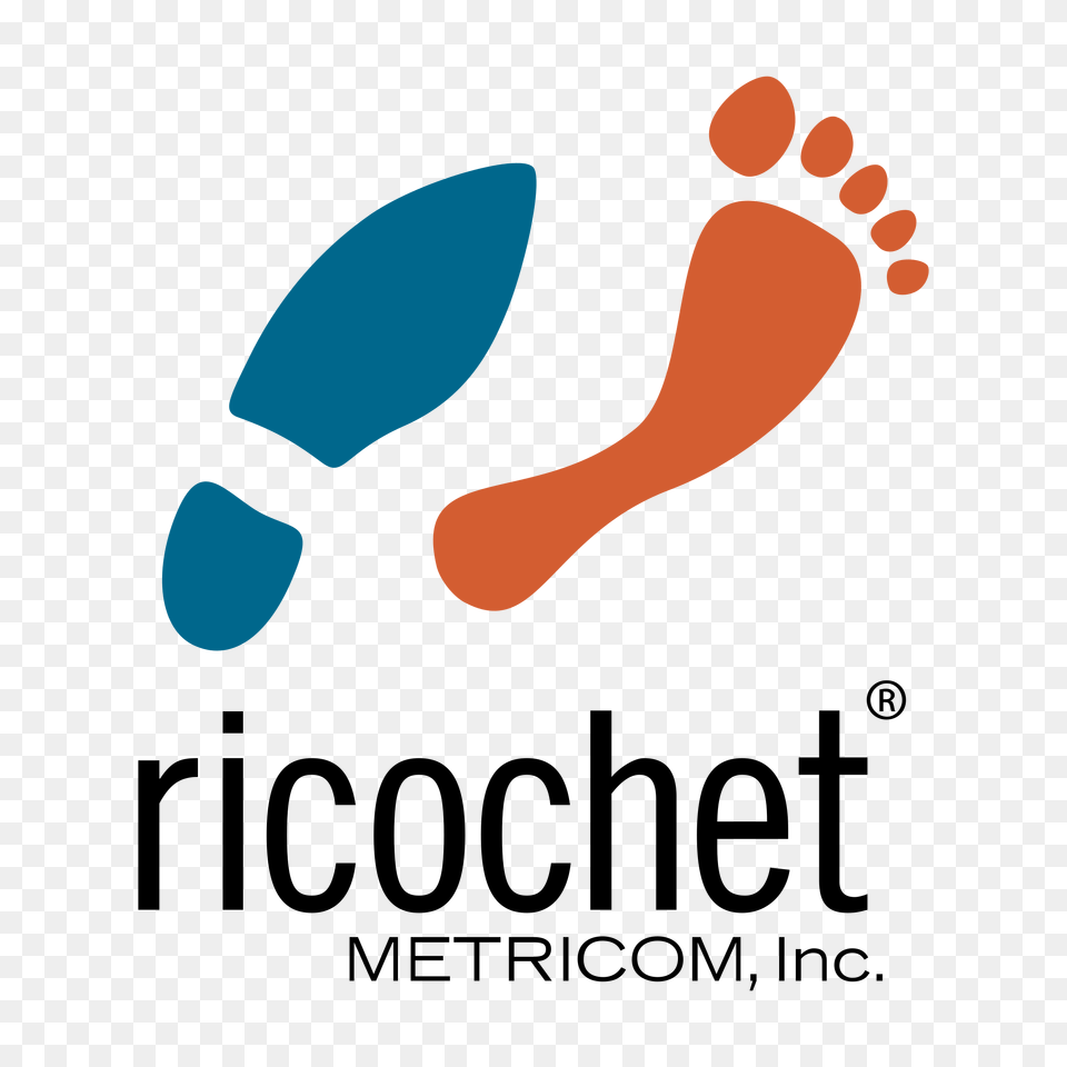 Metricom Ricochet Logo Transparent Vector, Footprint, Animal, Fish, Sea Life Free Png