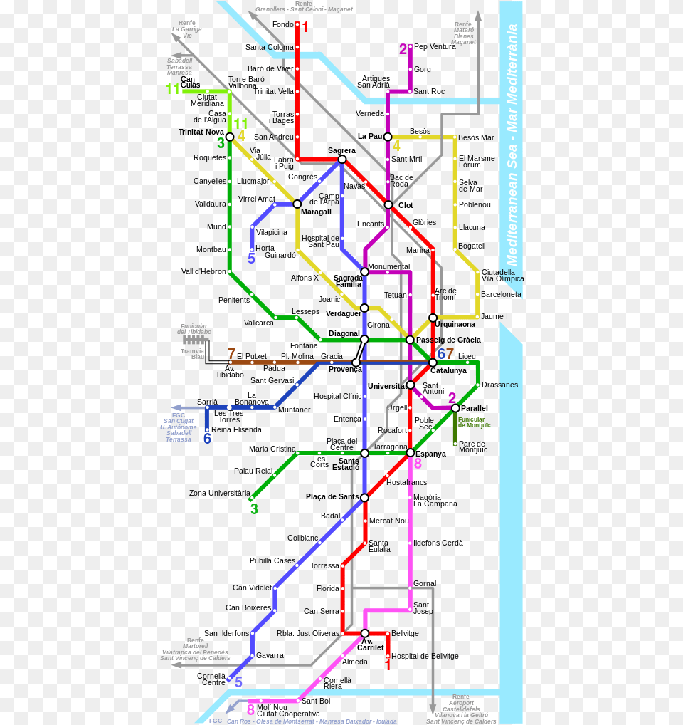 Metro Barcelona Map, Cad Diagram, Diagram Png