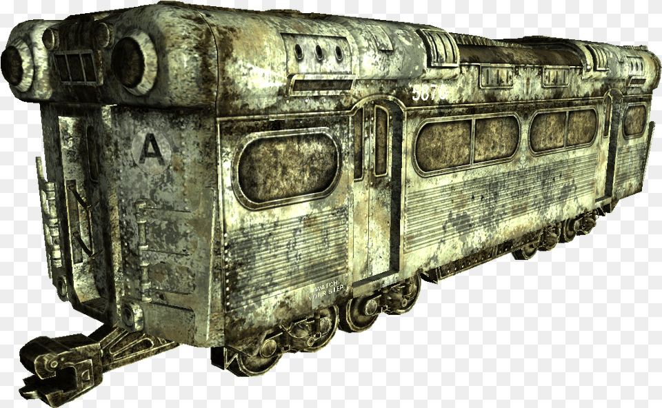 Metro Car Fallout 3 Subway Car Full Size Fallout 3 Metro Train, Railway, Transportation, Vehicle, Machine Free Png