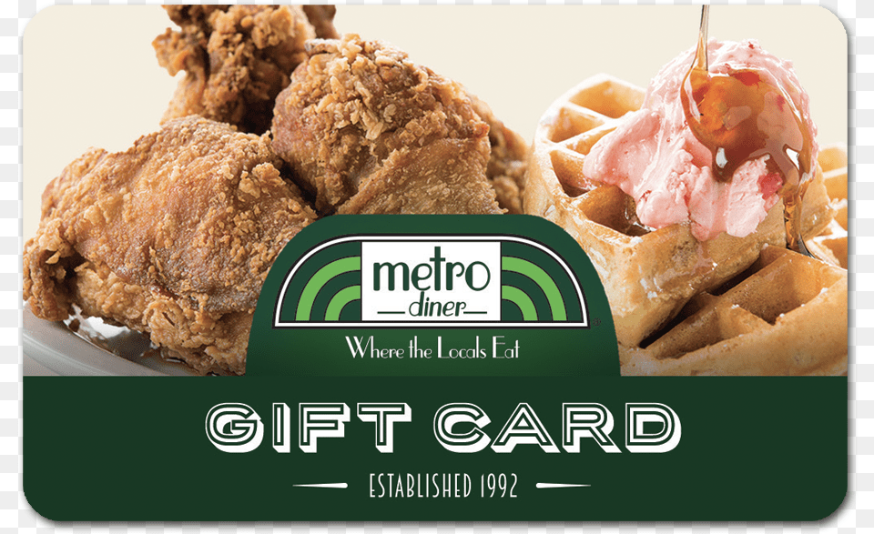 Metro Diner Gift Card Design, Food, Fried Chicken, Bread Free Png Download