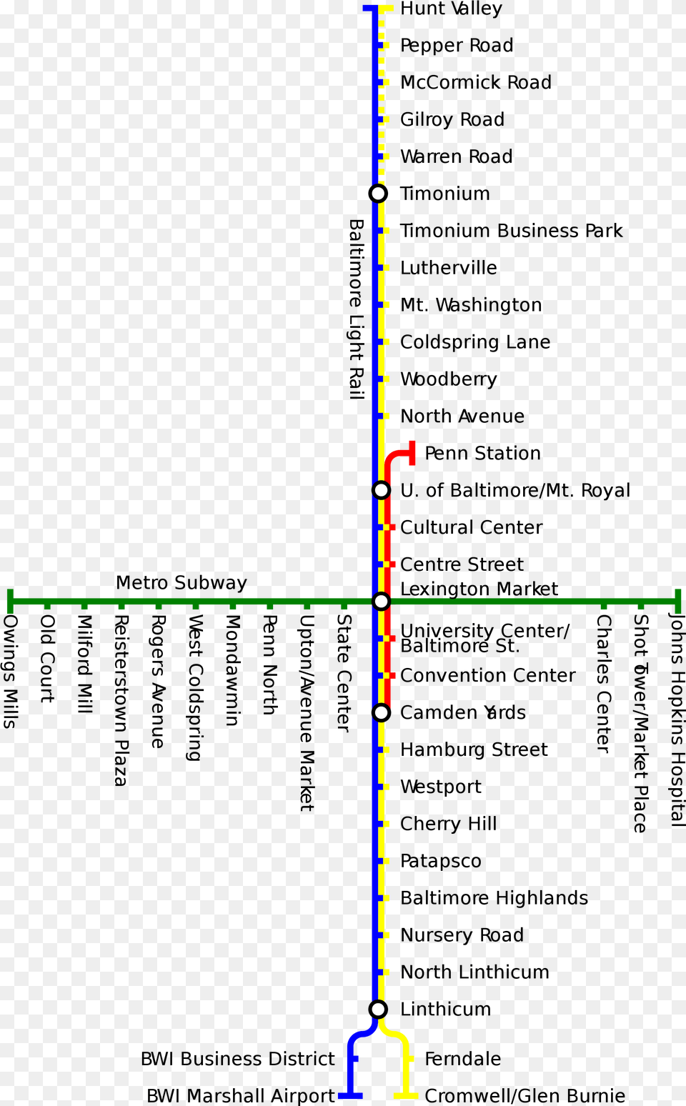 Metro Map Of Baltimore Full Resolution Does Baltimore Have A Subway, Chart, Plot Free Transparent Png
