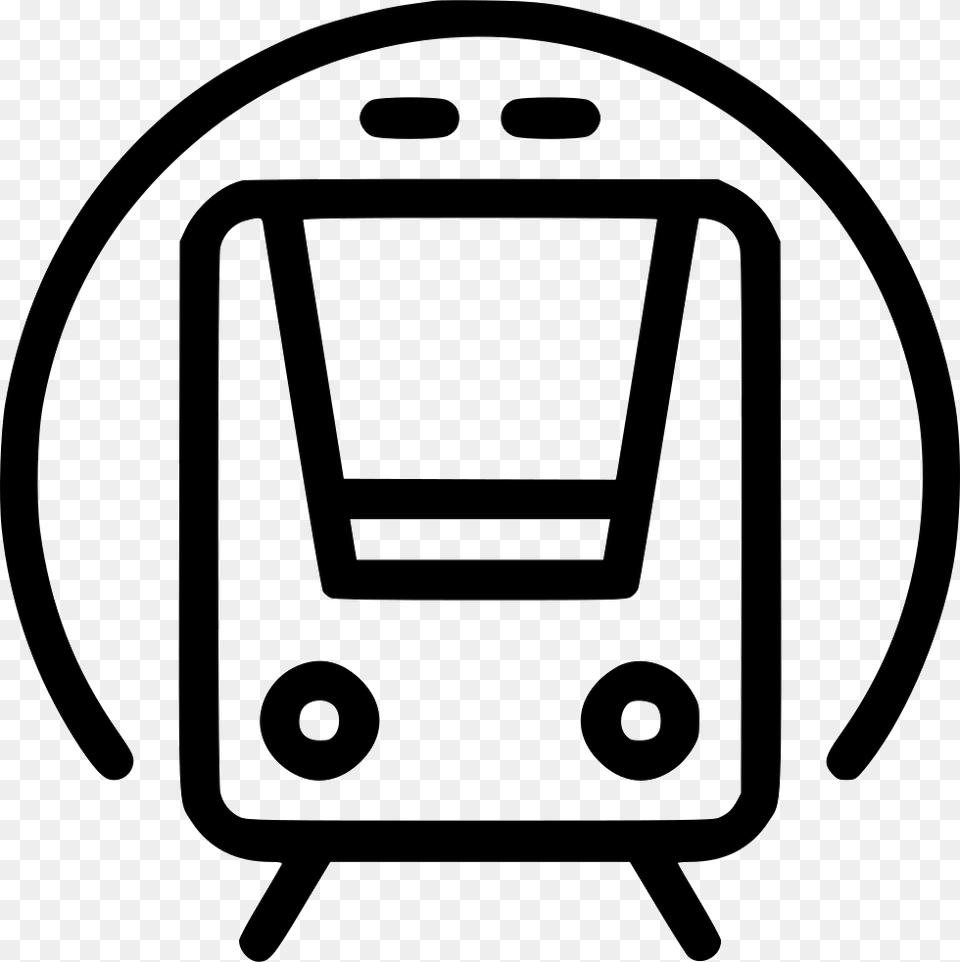 Metro Train Public Subway Comments Icon Subway Black And White, Stencil, Electrical Device, Gun, Shopping Cart Png
