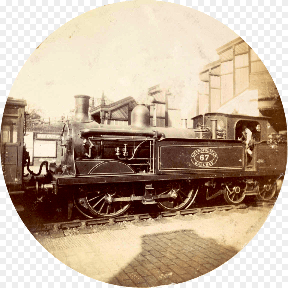 Metropolitan Railway Steam Locomotive Metropolitan Railway, Vehicle, Transportation, Train, Wheel Png