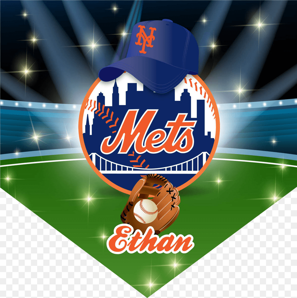 Mets Home Plate Individual Team Pennant New York Mets, Sport, Person, People, Glove Png