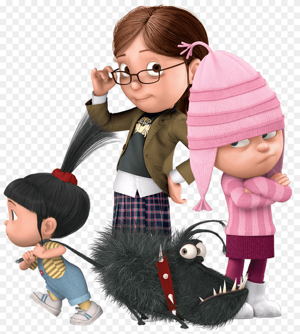 Meu Malvado Favorito Margo Edith And Agnes, Toy, Baby, Person, Doll Free Png