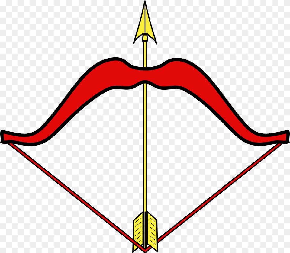 Meuble Arc Et Flche Bow And Arrow Heraldry, Weapon, Smoke Pipe Png Image
