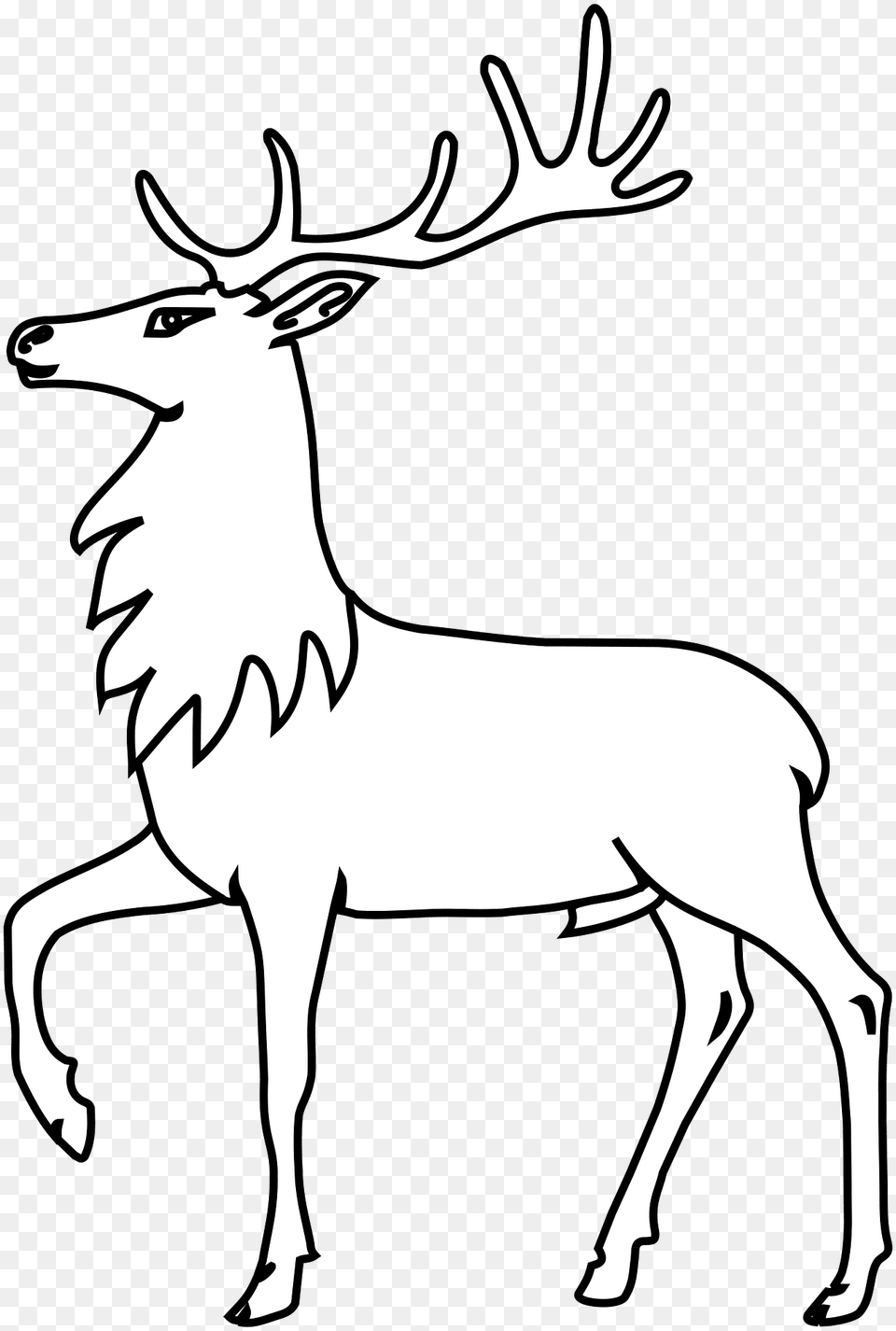 Meuble Hraldique Cerf Passant Clipart, Animal, Deer, Elk, Mammal Free Png Download