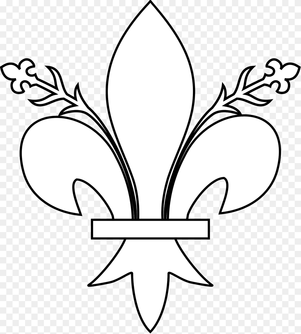 Meuble Hraldique Fleur De Lys Florence Clipart, Stencil, Symbol, Animal, Fish Free Transparent Png