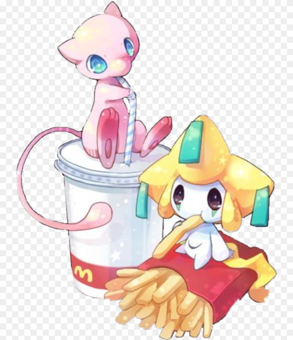 Mew Jirachi Sticker Cute Pokemon Wallpaper Iphone, Cleaning, Person, Baby Free Png Download