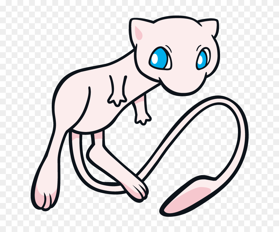 Mew Pokemon Character Vector Art Vector Silhouette Graphics, Animal, Mammal, Rat, Rodent Free Png