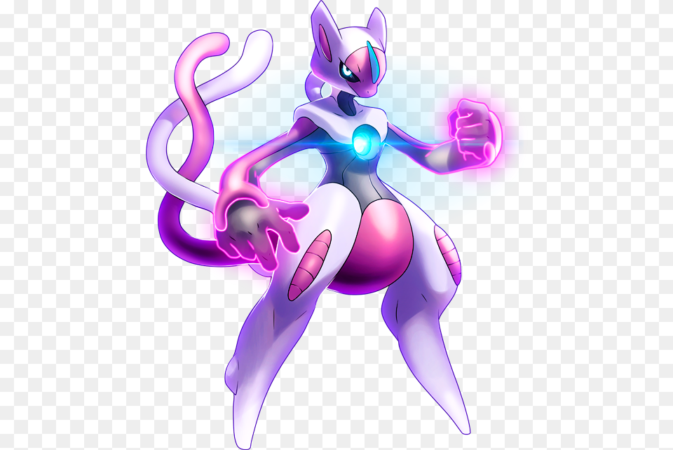 Mewtwo, Art, Purple, Graphics, Light Free Png Download