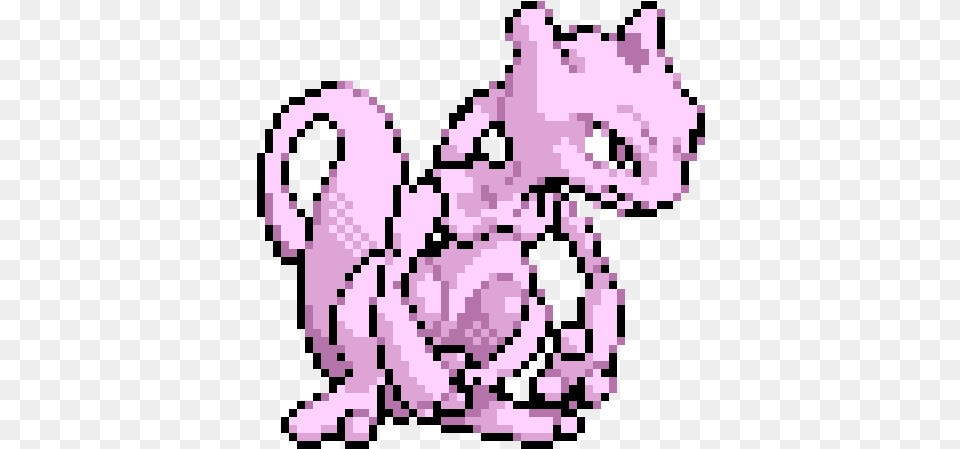 Mewtwo Vector Royalty Pokemon Red Mewtwo Sprite, Purple, Qr Code, Animal Free Png